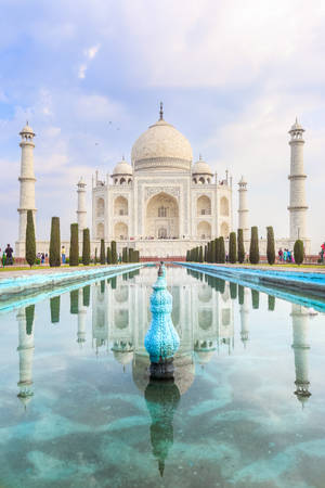 The Taj Mahal Hallway Wallpaper