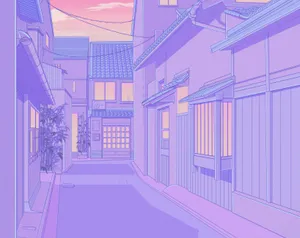 The Tranquility Of Pastel Hues - A Stroll Through Traditional Japanese Houses Wallpaper