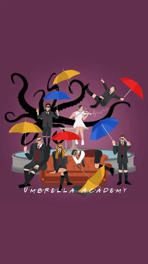 The Umbrella Academy Vector Art Wallpaper