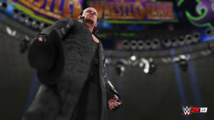 The Undertaker In Wwe Video Game Action Wallpaper