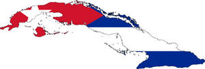 The Vibrant Cuban Flag Displayed Over Cuba's Geographic Map Wallpaper
