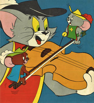 The Violin Playing Scene From Tom And Jerry Aesthetic Wallpaper