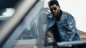 The Weeknd In Denim Jacket Wallpaper