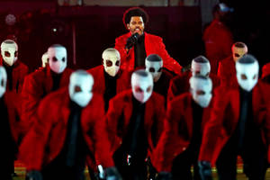 The Weeknd Performing At Super Bowl Wallpaper