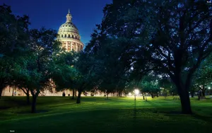 The White House In The Meadows Wallpaper