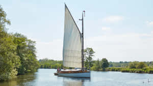 The White Moth In The Norfolk Broads, England Wallpaper