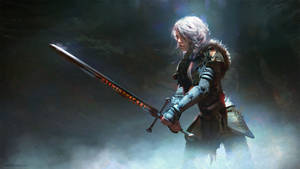 The Witcher 3 Ciri Sword Symbols Wallpaper
