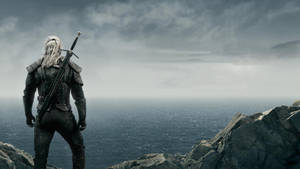 The Witcher Geralt In The Ocean Wallpaper