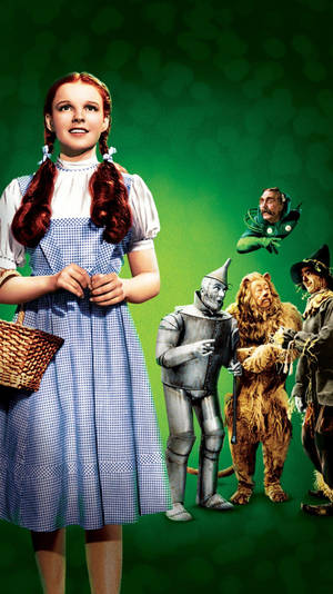 The Wizard Of Oz Green Background Wallpaper