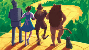 The Wizard Of Oz Squad Walking Back Wallpaper
