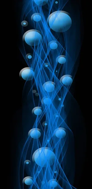 Theoretical Physics Blue Molecules Wallpaper