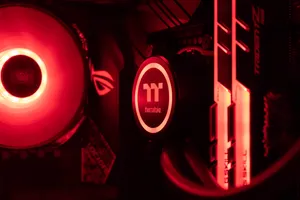 Thermaltake And Msi Red Light Wallpaper