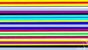 Thick And Thin Horizontal Rainbow Stripes Wallpaper