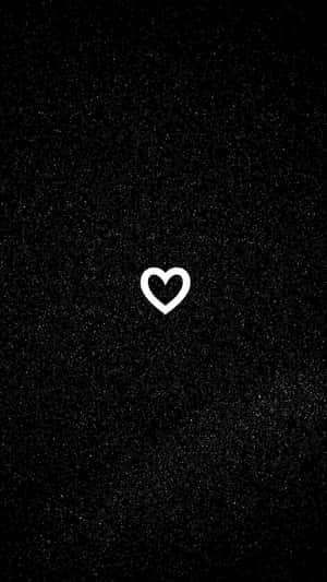 Thick White Black Heart Iphone Wallpaper