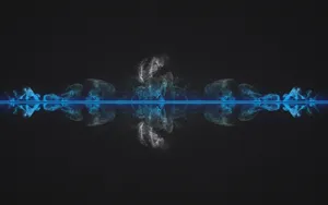 Thin Blue Line Symmetry Wallpaper