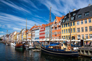 Thin Clouds Over Copenhagen Wallpaper