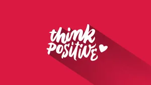 Think Positive Typography Wallpaper