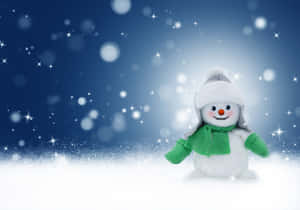 This Merry Snowman Is Here To Spread Some Christmas Cheer And Bring Joy This Holiday Season! Wallpaper