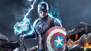Thor Hammer Captain America Laptop Wallpaper