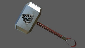 Thor Hammer Tilted Photo Wallpaper