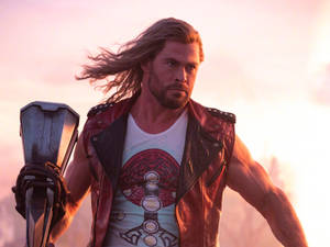 Thor Love And Thunder Fierce Thor Wallpaper
