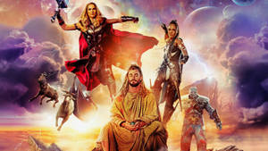 Thor Love And Thunder Main Casts Wallpaper