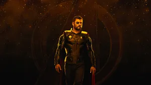 Thor Reigns Supreme In The Fantastic Asgardian Sky Wallpaper