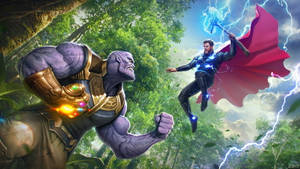 Thor Versus Thanos Hd Wallpaper