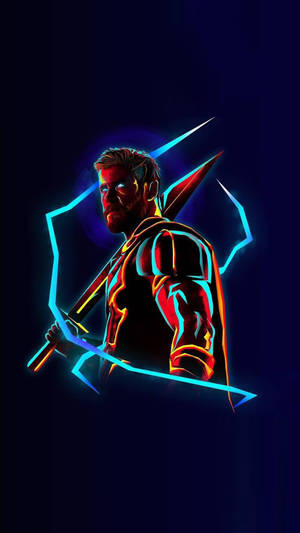 Thor With Mjolnir Avengers Iphone Wallpaper