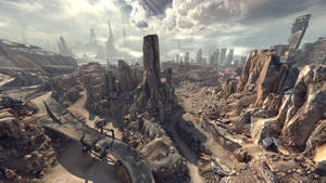 Thorough 3d Wasteland Design Wallpaper