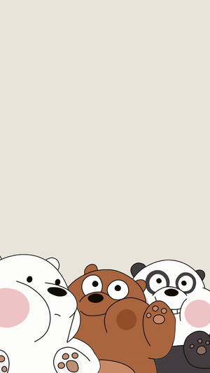 Three Adorable Bears Wallpaper