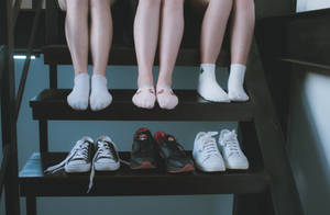 Three Friends With Shoes Wallpaper
