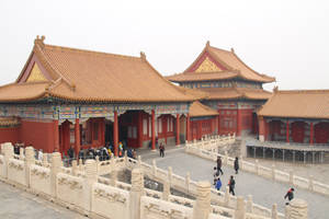 Three Palaces In Forbidden City Wallpaper