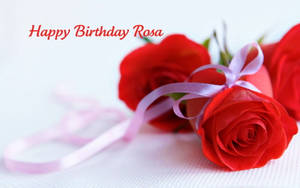 Three Roses Happy Birthday Flower Wallpaper