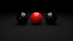 Three Snooker Balls Wallpaper