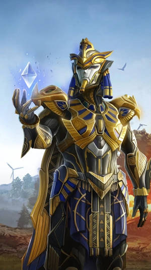 Thrilling 3d Gaming Experience With Golden Pharaoh Wallpaper