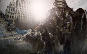 Thrilling Action In The Metro Redux Game Wallpaper