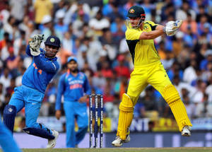 Thrilling Encounter Between Australia And India In Cricket Wallpaper