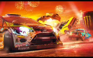 Thrilling Race In Dirt Showdown Wallpaper
