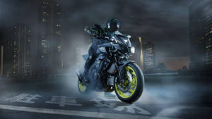 Thrilling Ride On The Yamaha Mt 15 Motorcycle Wallpaper