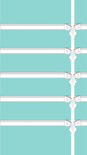 Tiffany Blue And White Ribbons Wallpaper