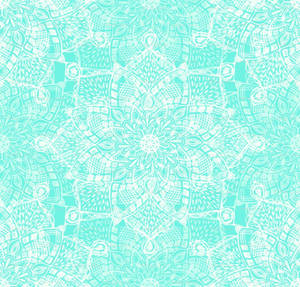 Tiffany Blue Lace Pattern Wallpaper