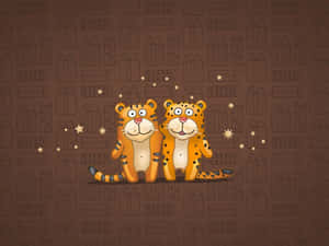 Tiger And Cheetah Cute Girly Ipad Wallpaper