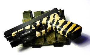 Tiger Stripe Glock Hand Gun Wallpaper
