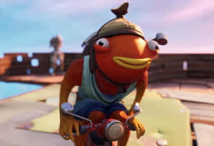 Tiko Riding Red Motorcycle Wallpaper