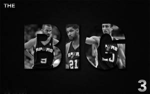 Tim Duncan And Spurs Team Wallpaper