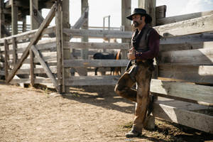 Tim Mcgraw Leaning On Fence 1883 Wallpaper