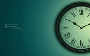 Time Clock With Quote Wallpaper