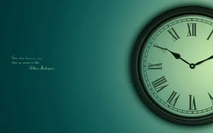 Time Clock With Quote Wallpaper