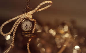 Time Clock With Rope Wallpaper